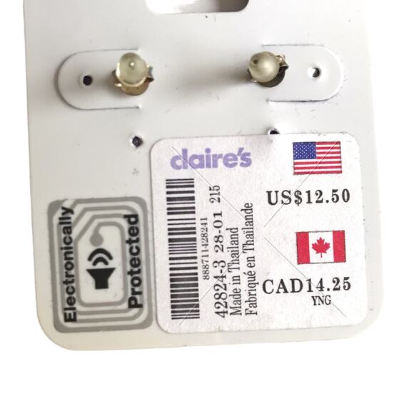 Claire’s Sterling Silver Heart Earrings Studs Posts Wedding Bridal Holiday Party - Picture 4 of 6